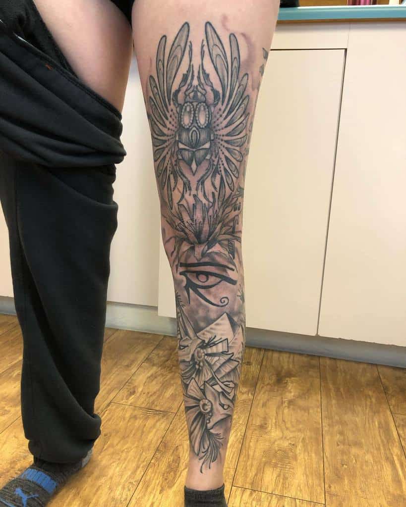 leg sleeve tattoo