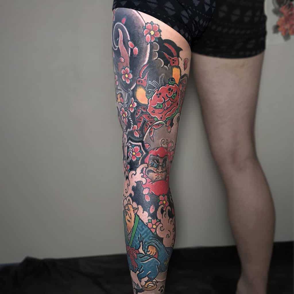 leg sleeve tattoo