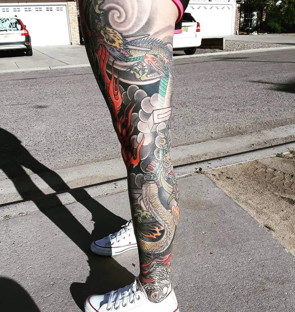 leg sleeve tattoo