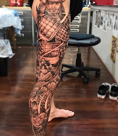 leg sleeve tattoo