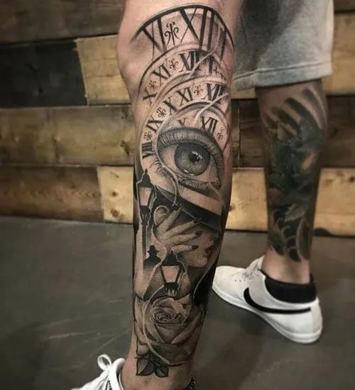 leg sleeve tattoo