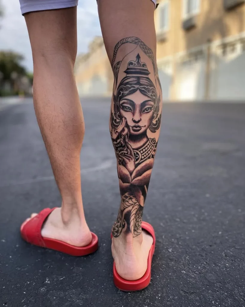 leg sleeve tattoo