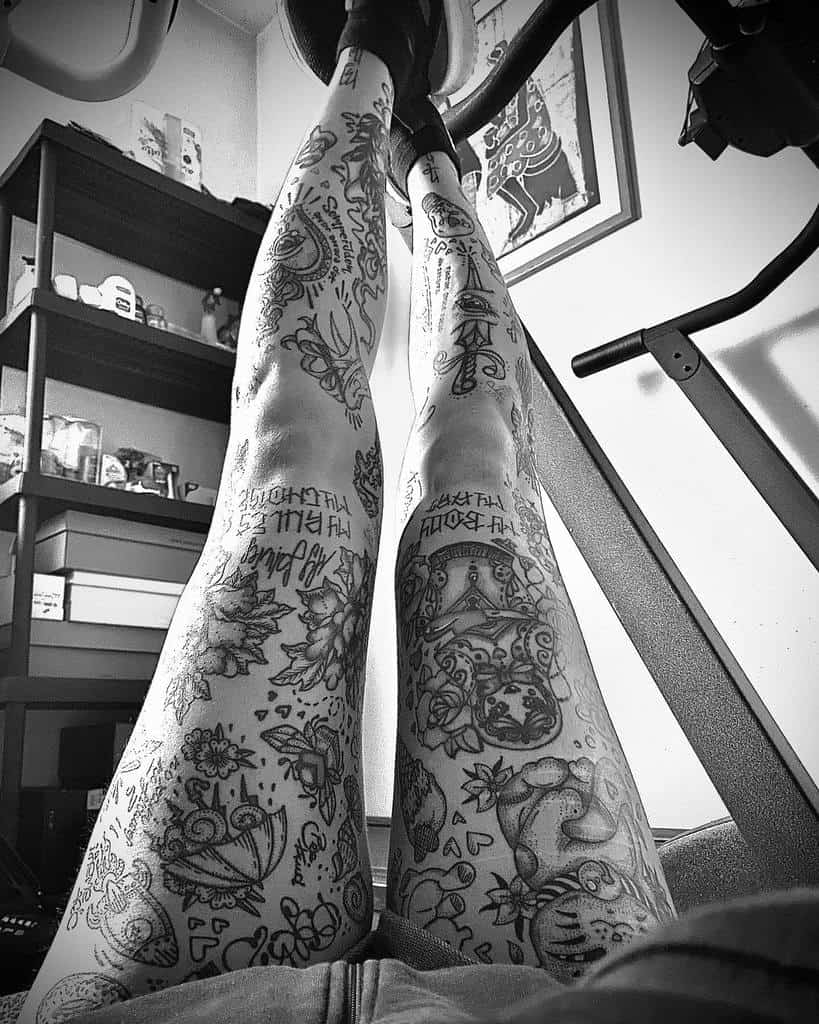 leg sleeve tattoo