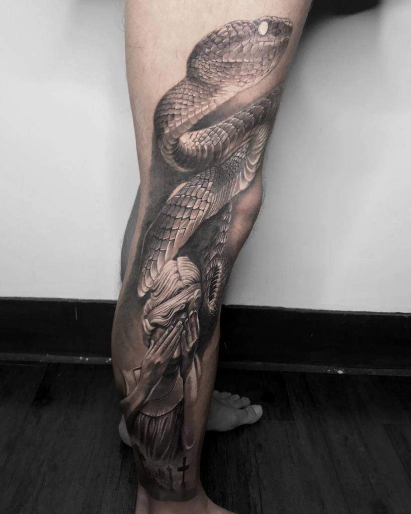 leg sleeve tattoo