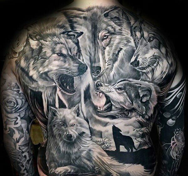 Realistic Wolf Tattoo