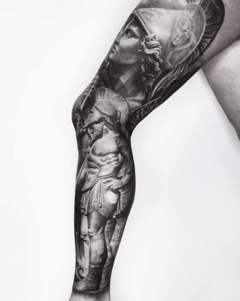 leg sleeve tattoo