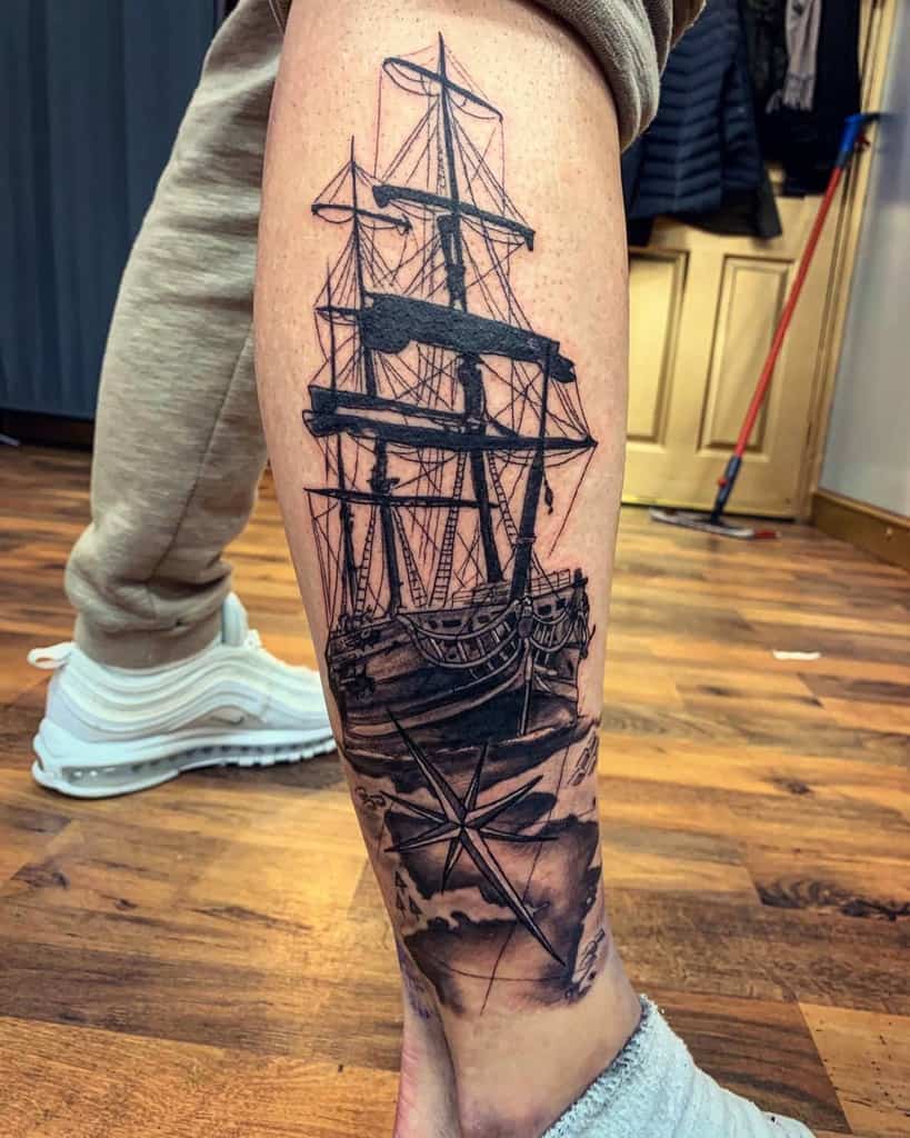 leg sleeve tattoo