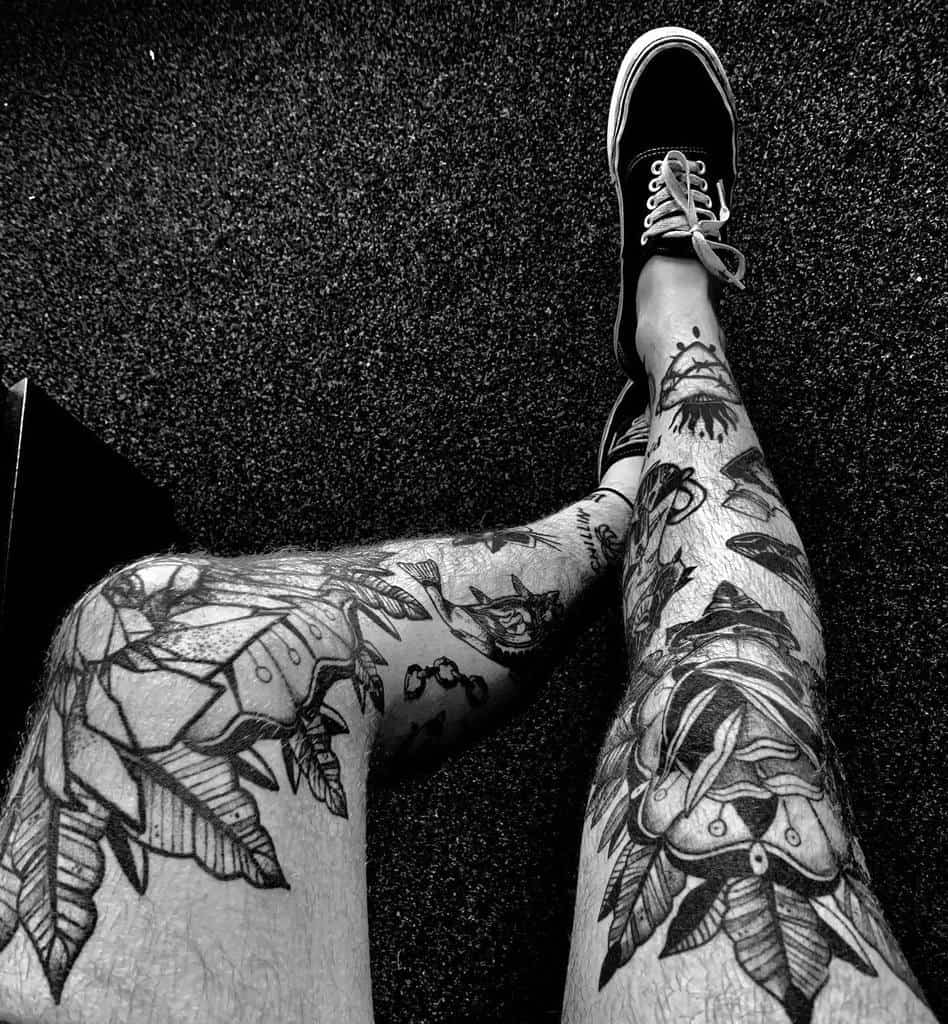 leg sleeve tattoo