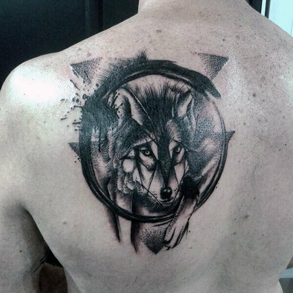 Wolf Back Tattoo