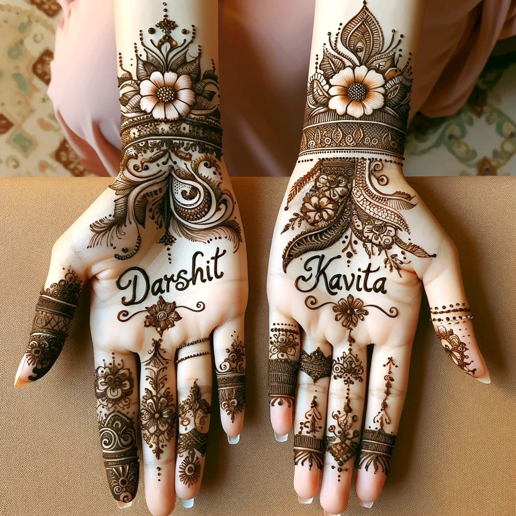 Mehndi name Design