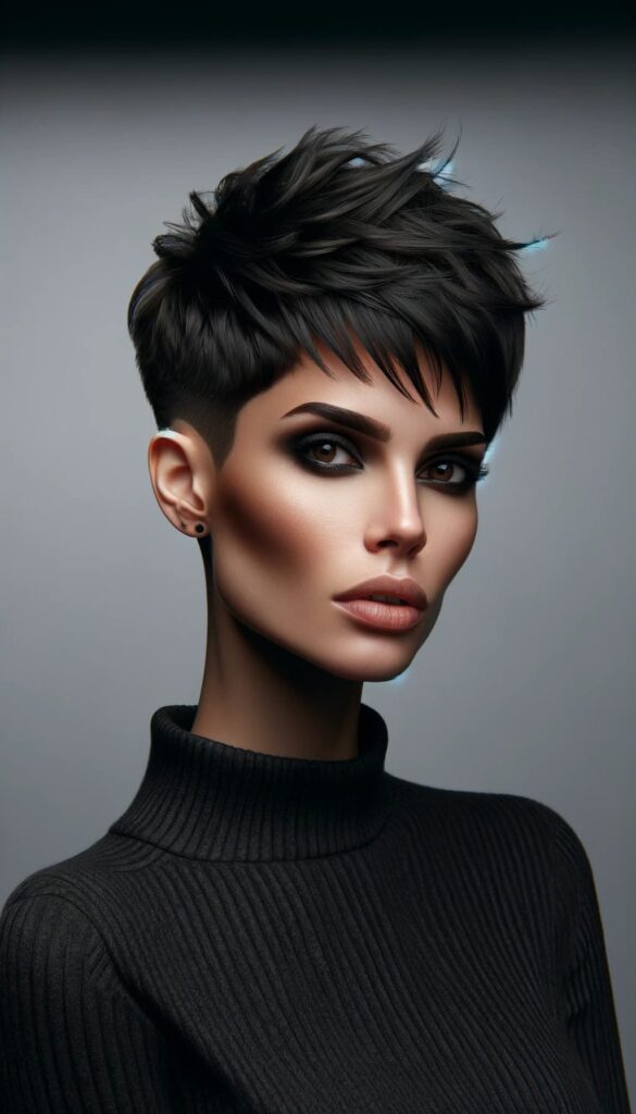 edgy pixie short haircut