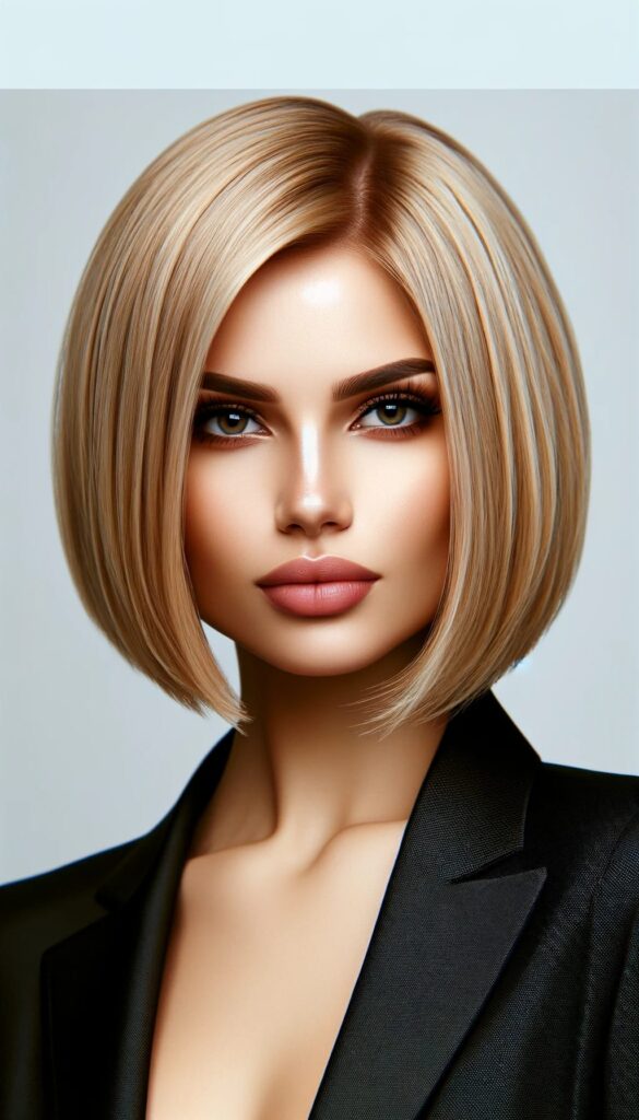 short blunt blonde bob haircut