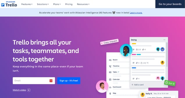 AI project management tools, Trello