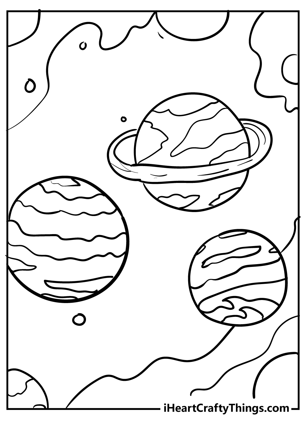 Outer Space coloring pages free printable