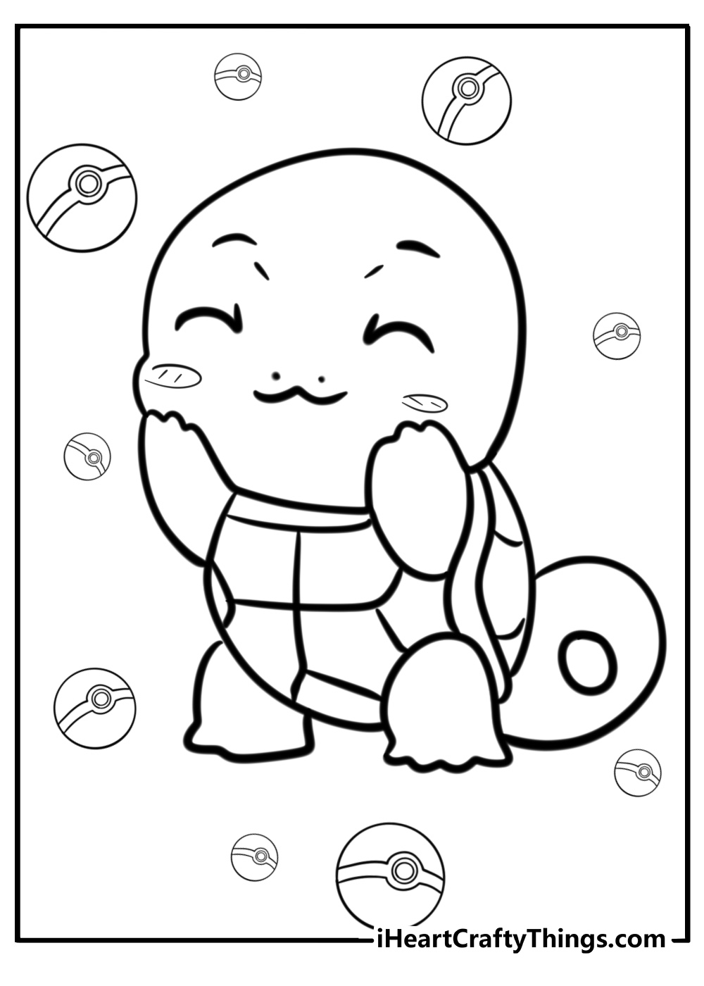 Baby squirtle coloring page