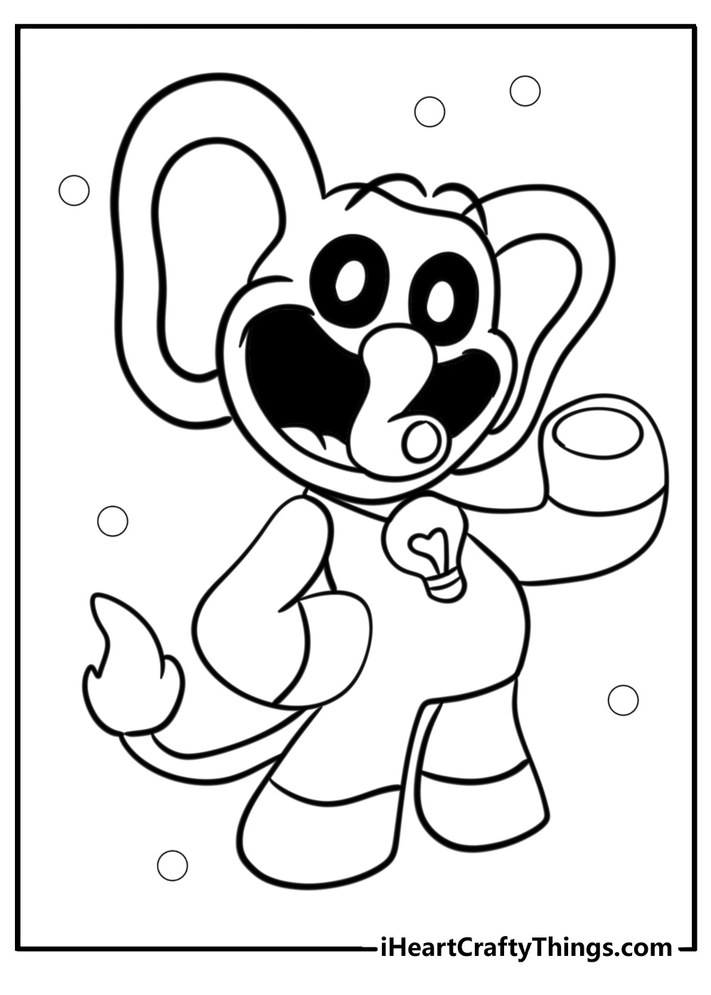 Bubba bubbaphant coloring page from smiling critters