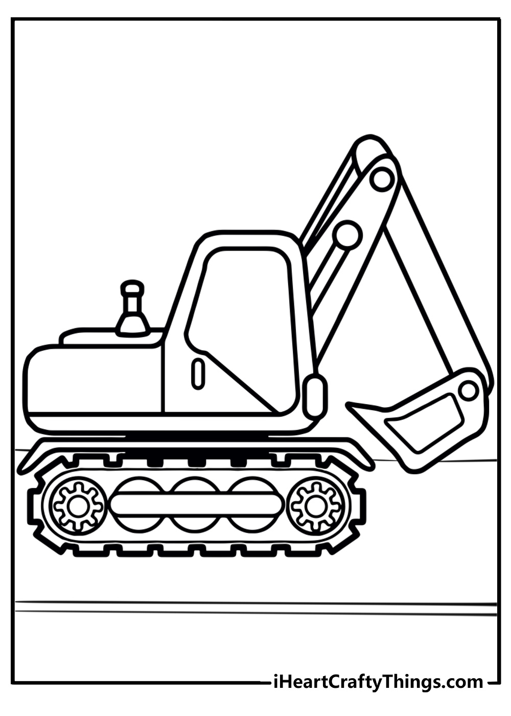 Digger printable coloring pages