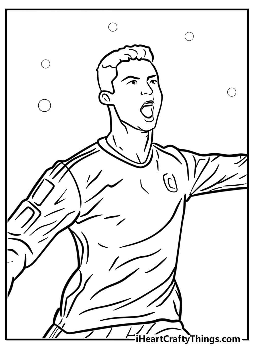 Easy ronaldo colouring pages