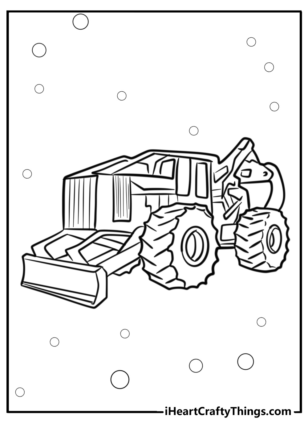 Excavator truck coloring page