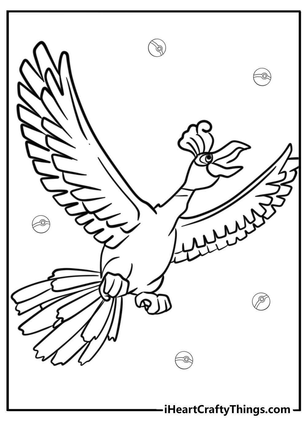 Ho oh coloring page