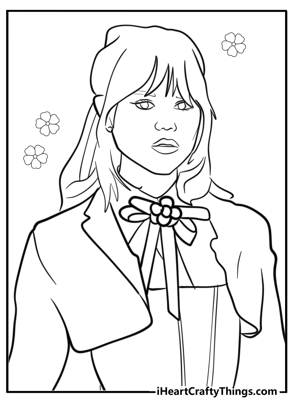 Jenna ortega coloring page