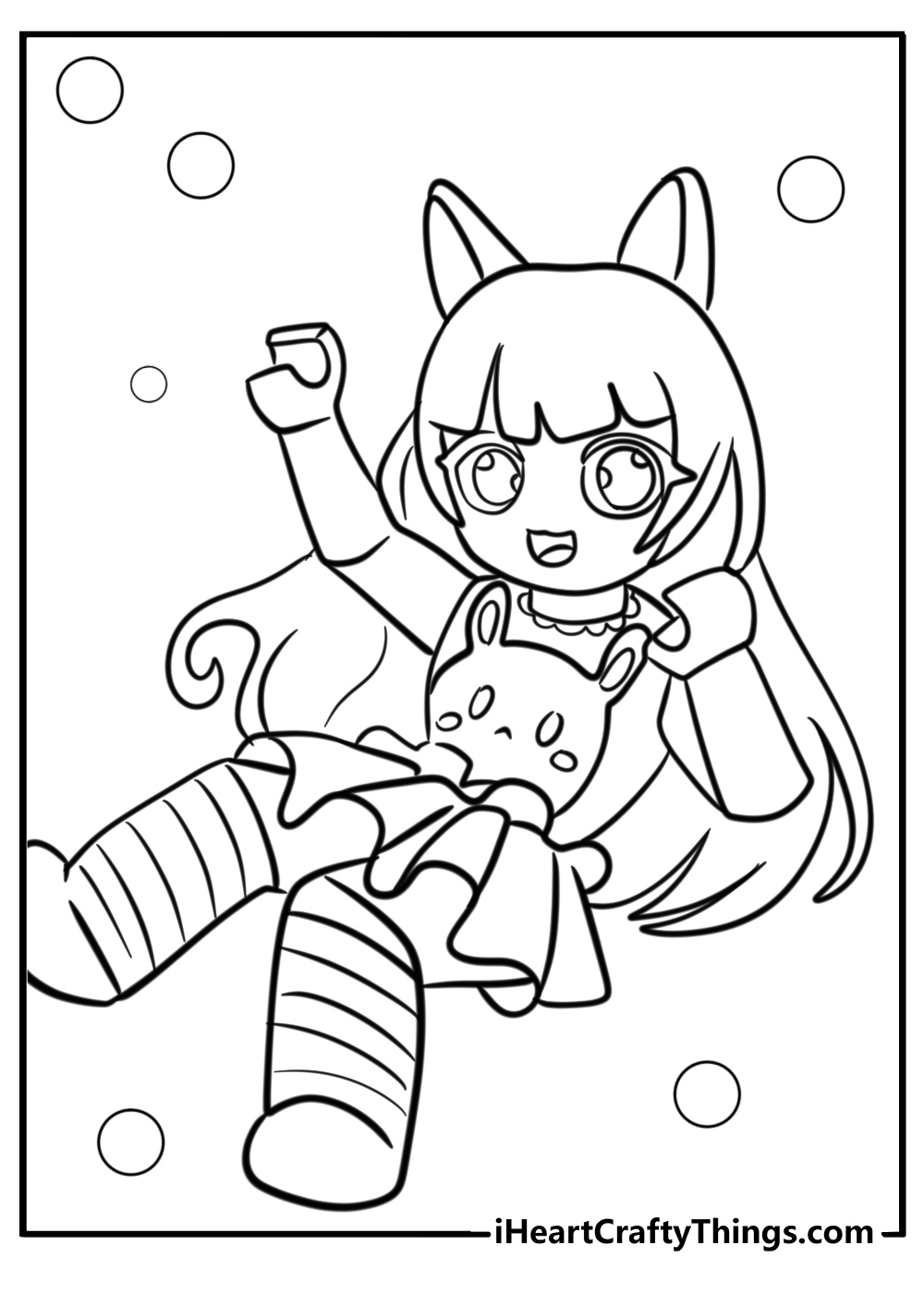 Kawaii chan aphmau coloring pages