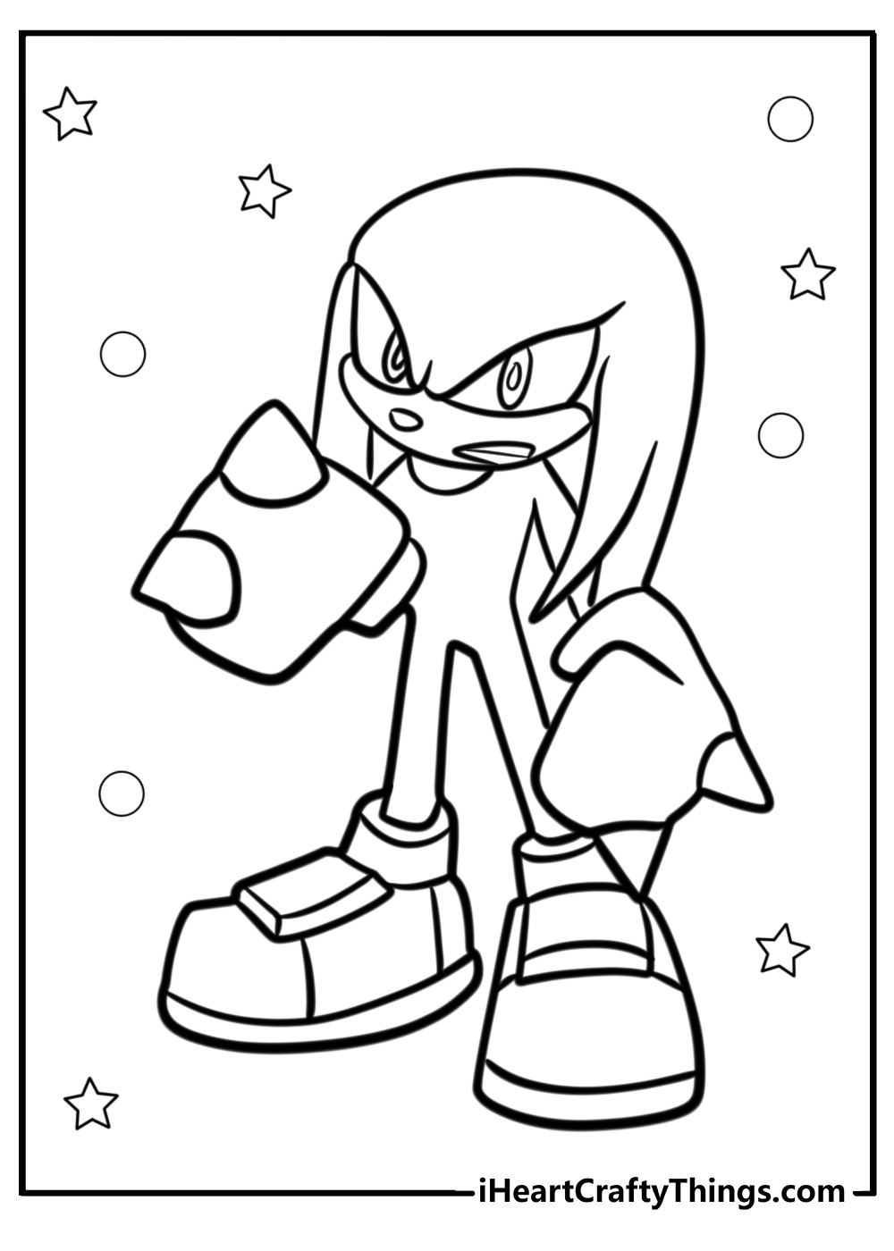 Knuckles coloring page