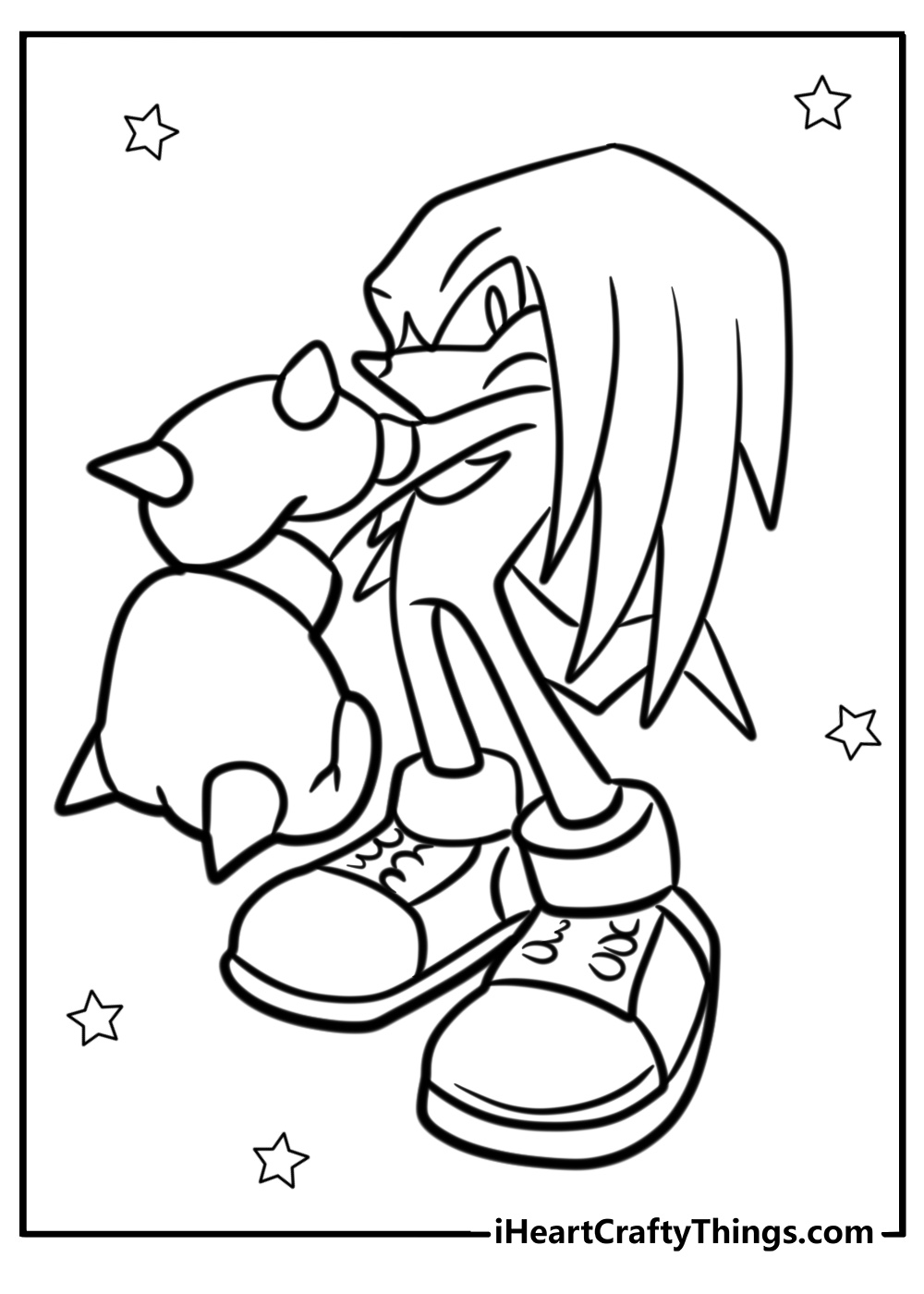 Knuckles coloring sheet