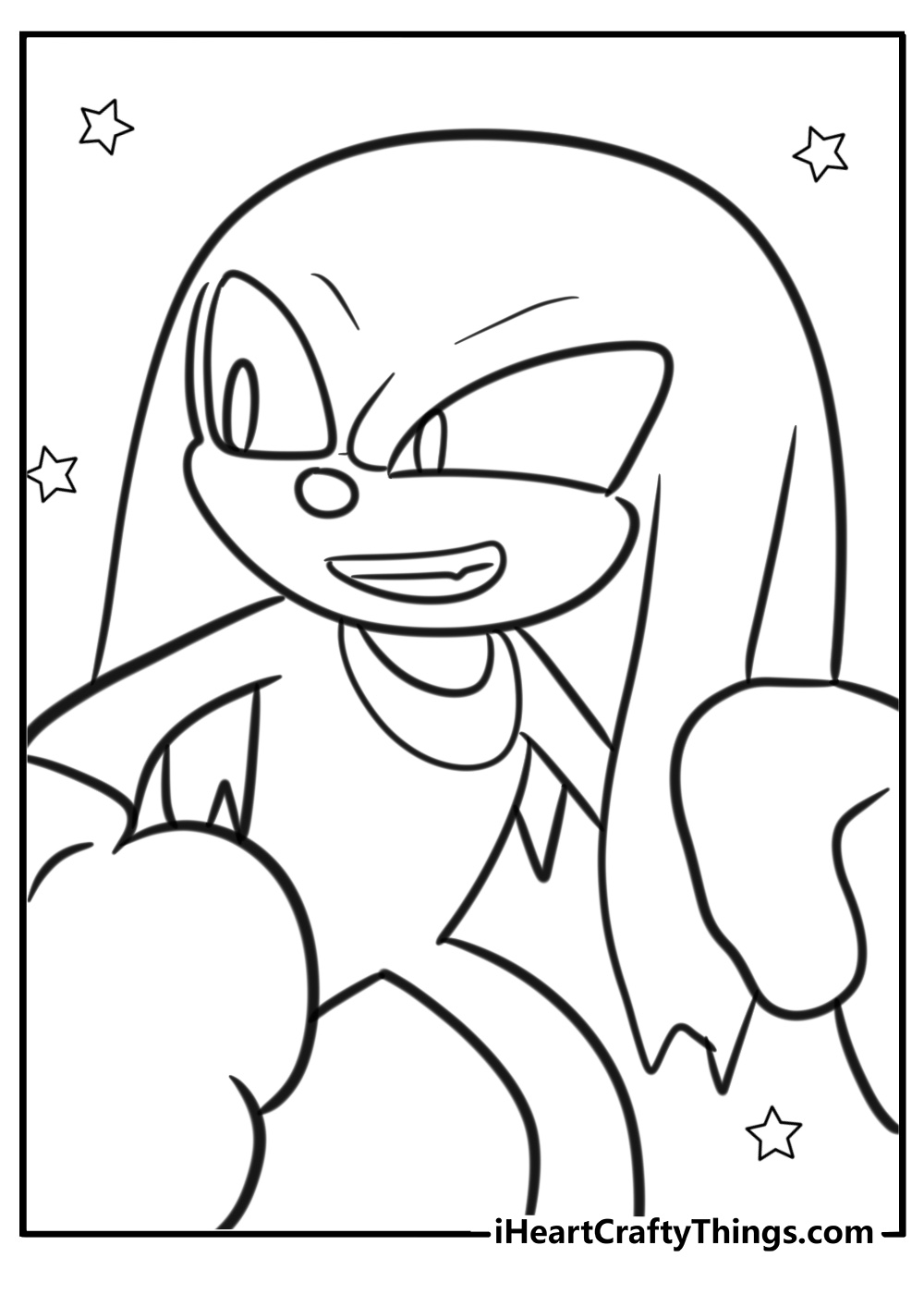 Knuckles pictures to color