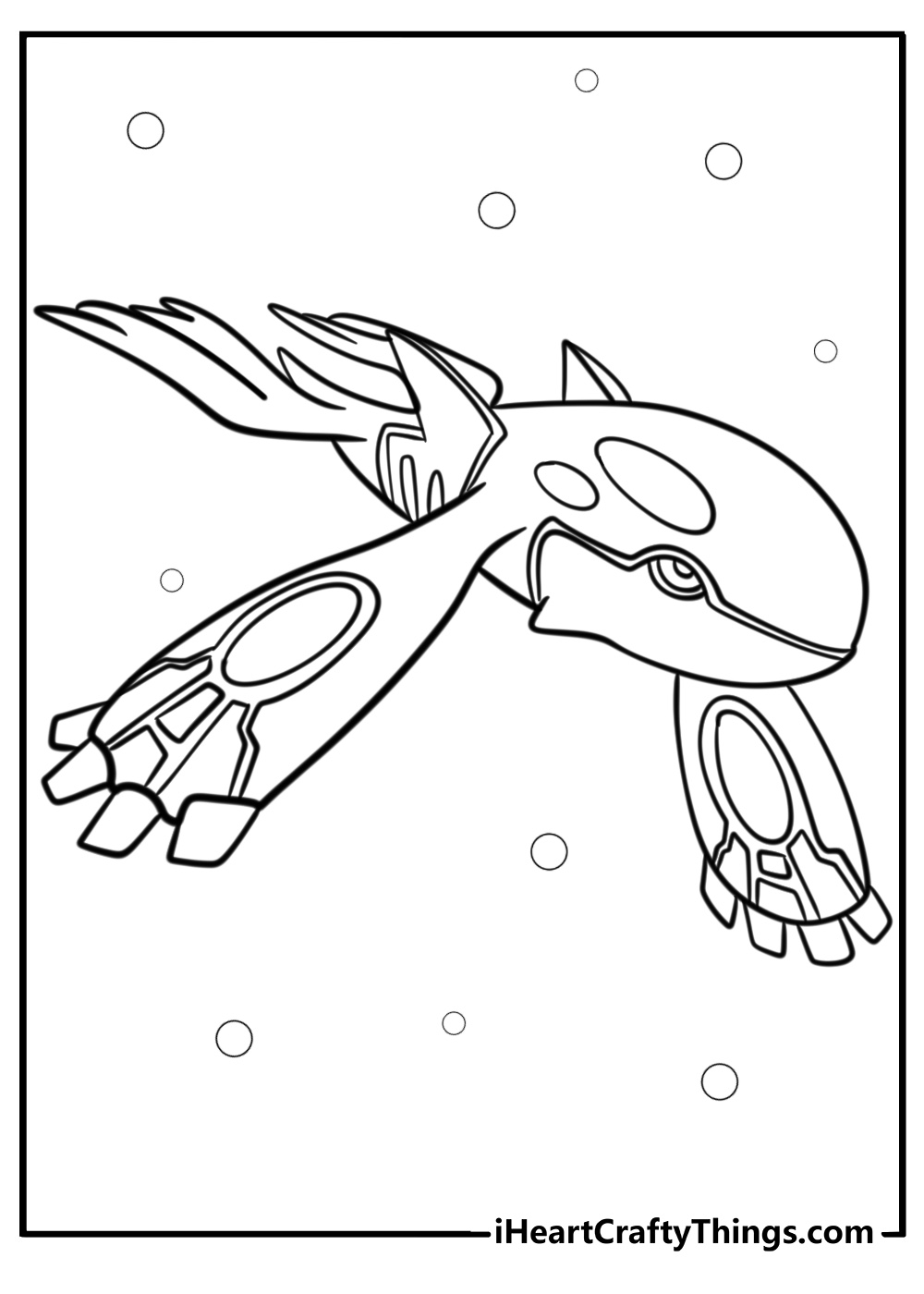 Kyogre coloring page