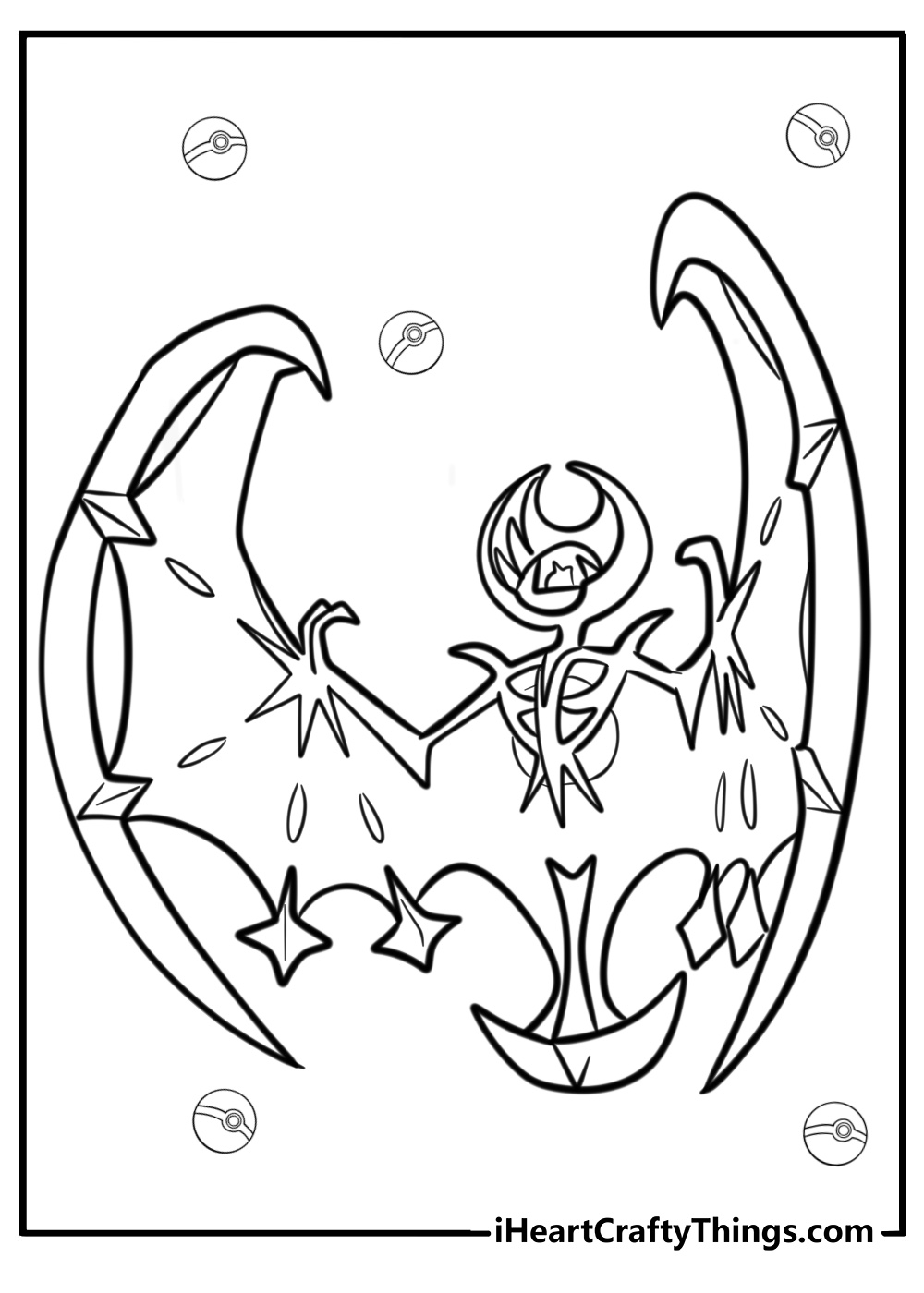 Lunala coloring page