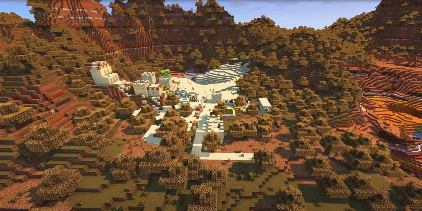 Minecraft Desert Oasis world seed for Java Edition.