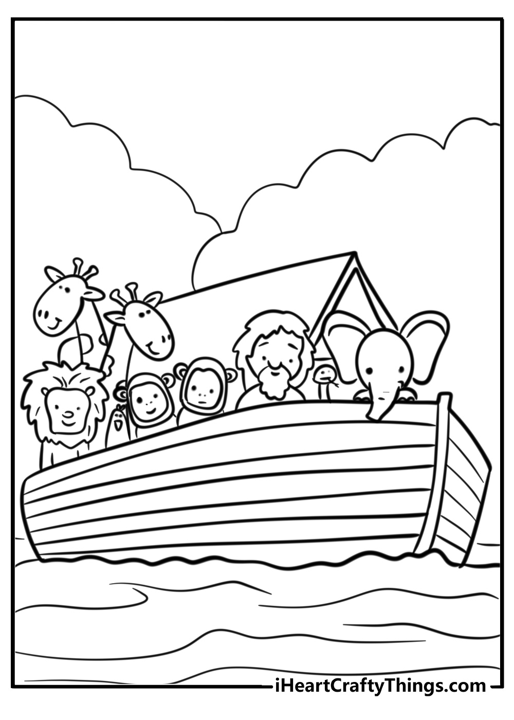 Noah's ark coloring page pdf