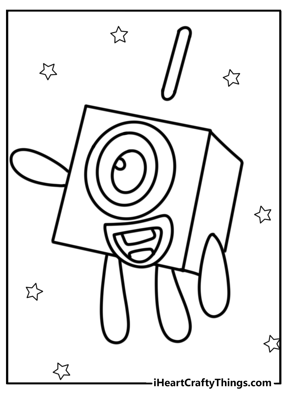 Numberblock 1 coloring page