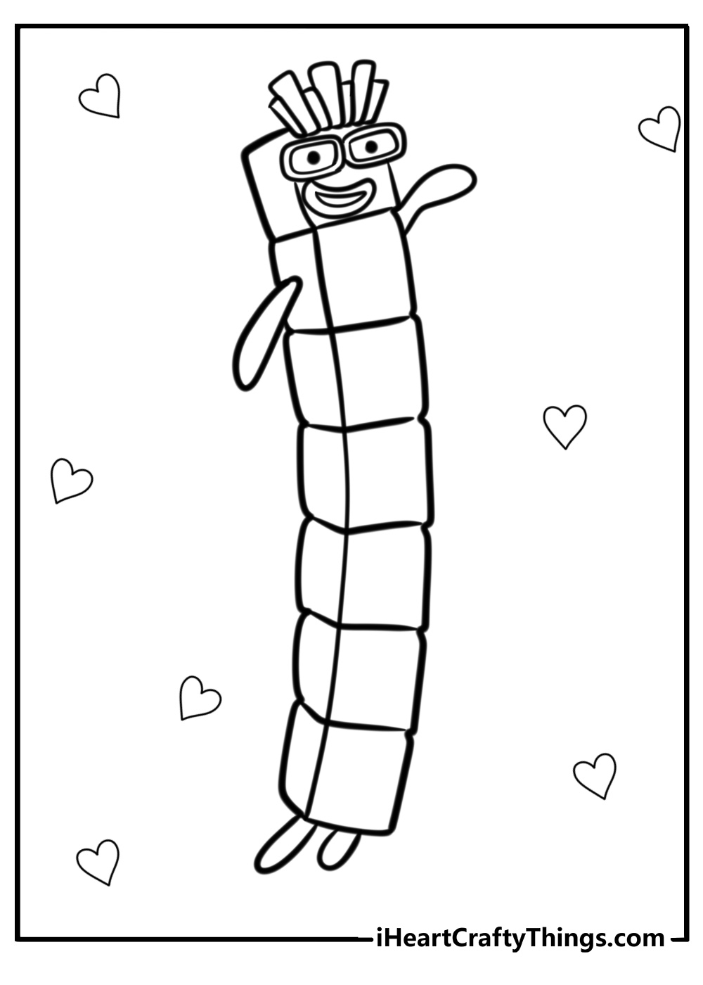 Numberblock 7 coloring page