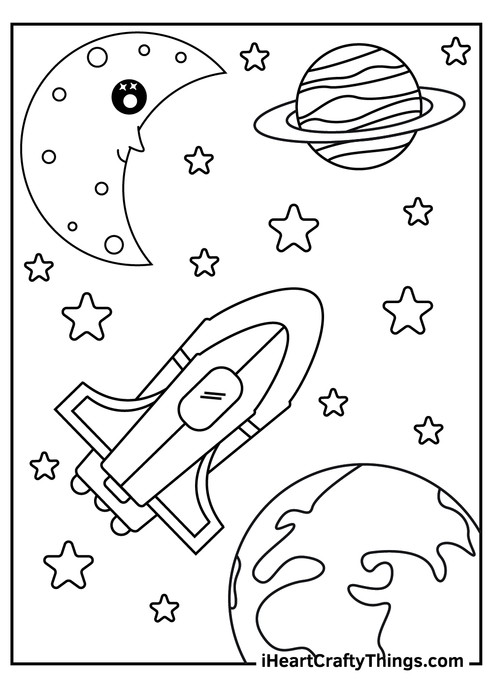 free outer space coloring pages for preschoolers