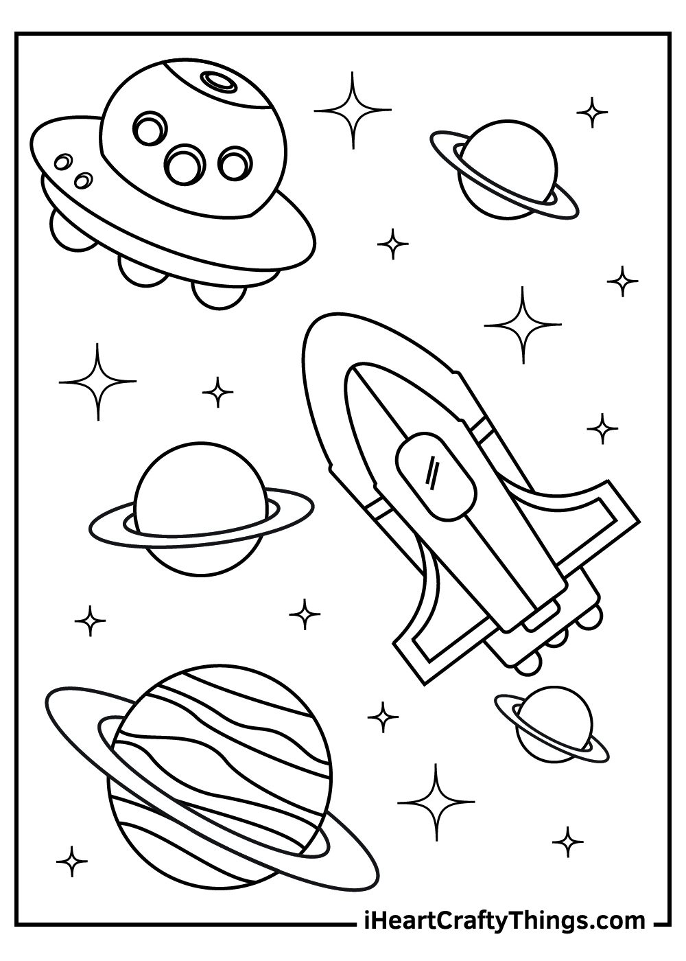 outer space coloring pages for adults to print