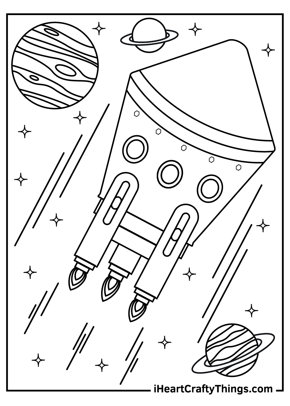 galaxy outer space coloring pages