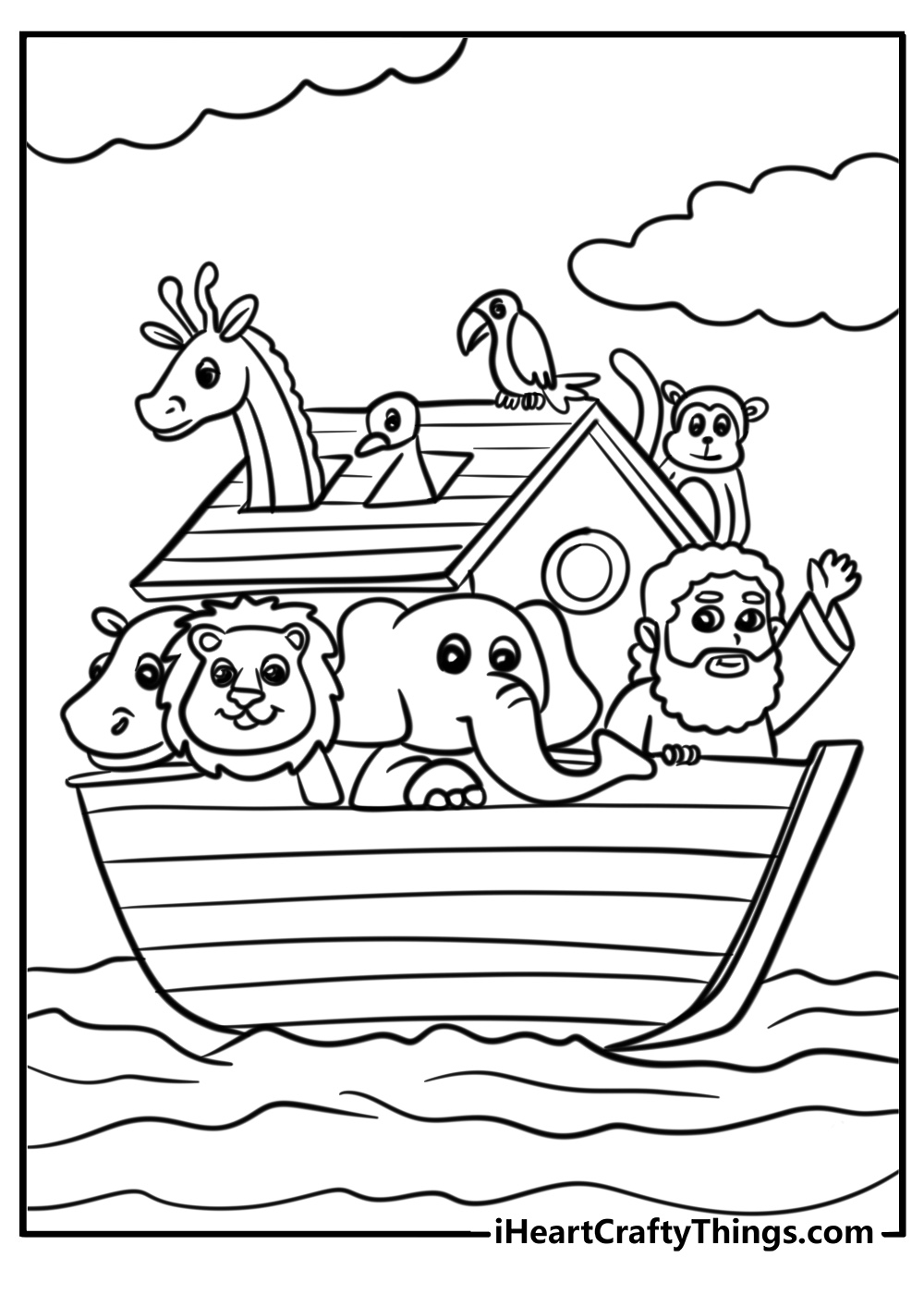 Printable noah's ark coloring page