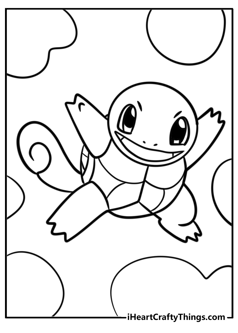 Printable squirtle coloring page