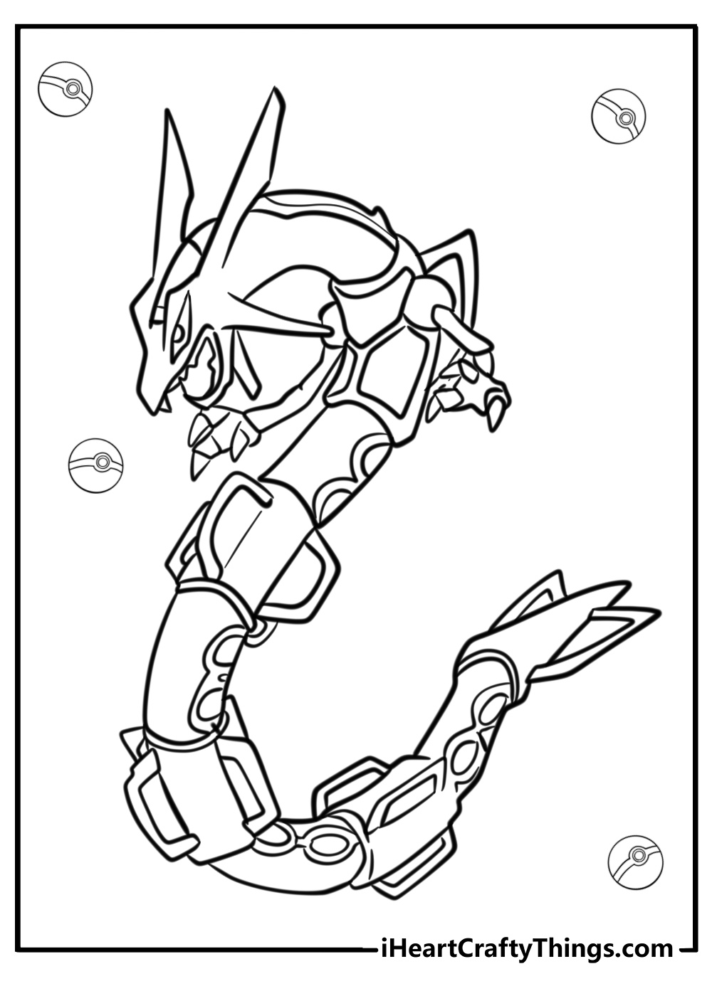 Rayquaza coloring page