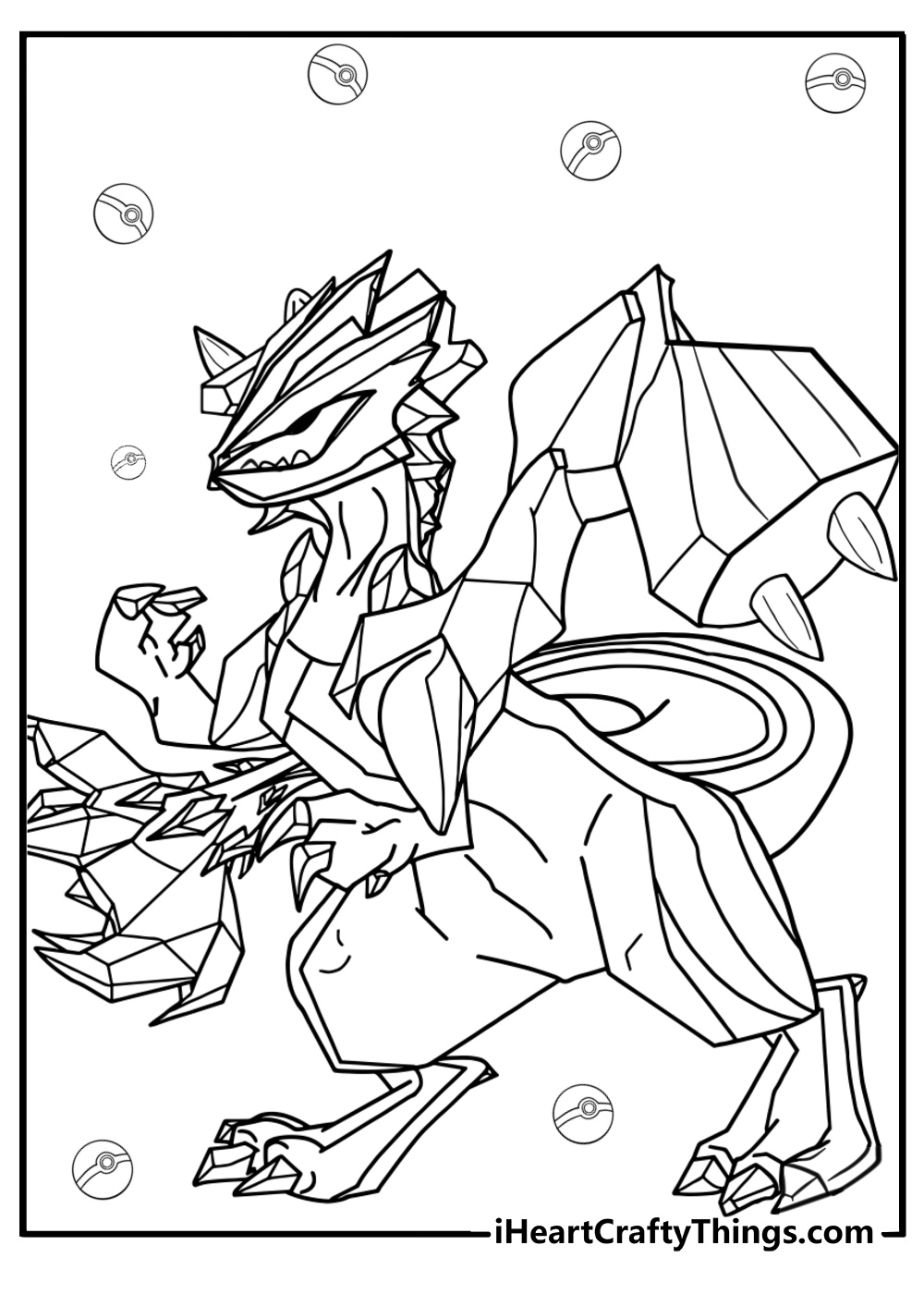 Reshiram coloring page