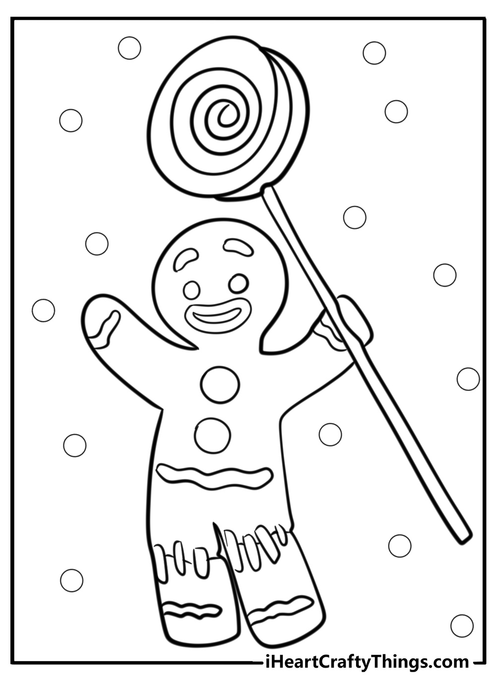 Shrek gingerbread man coloring pages