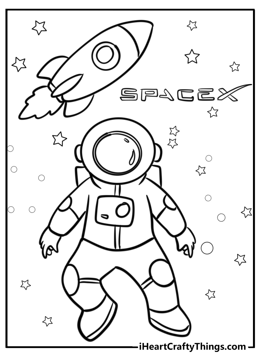 Spacex coloring pages