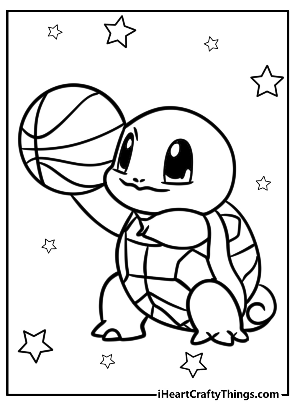 Squirtle pokemon coloring page