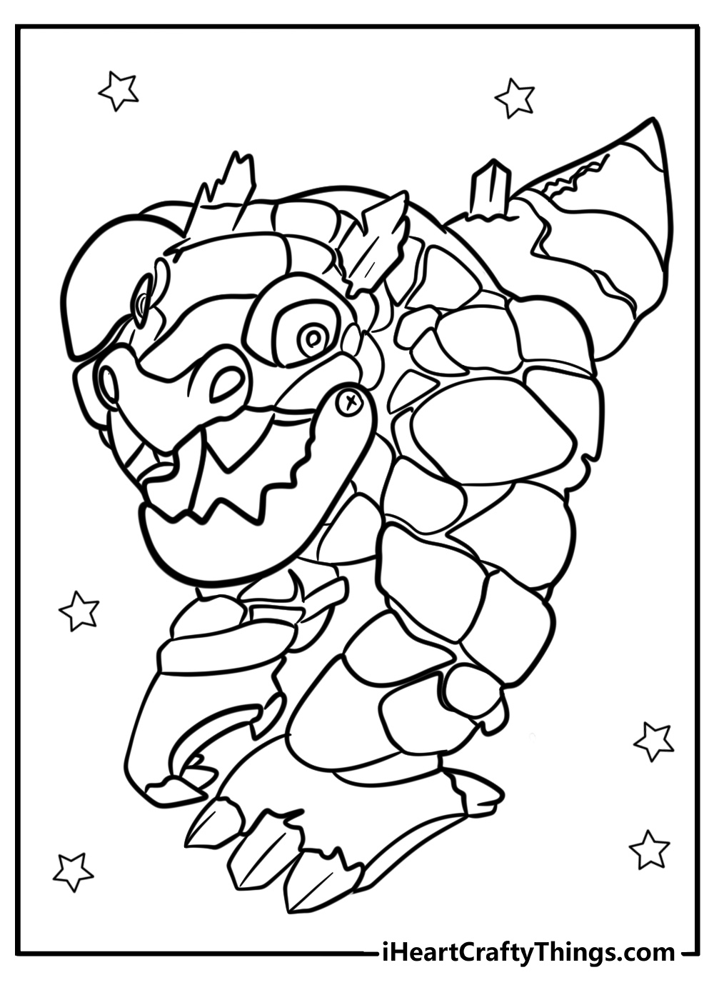 T-rox coloring page my singing monsters