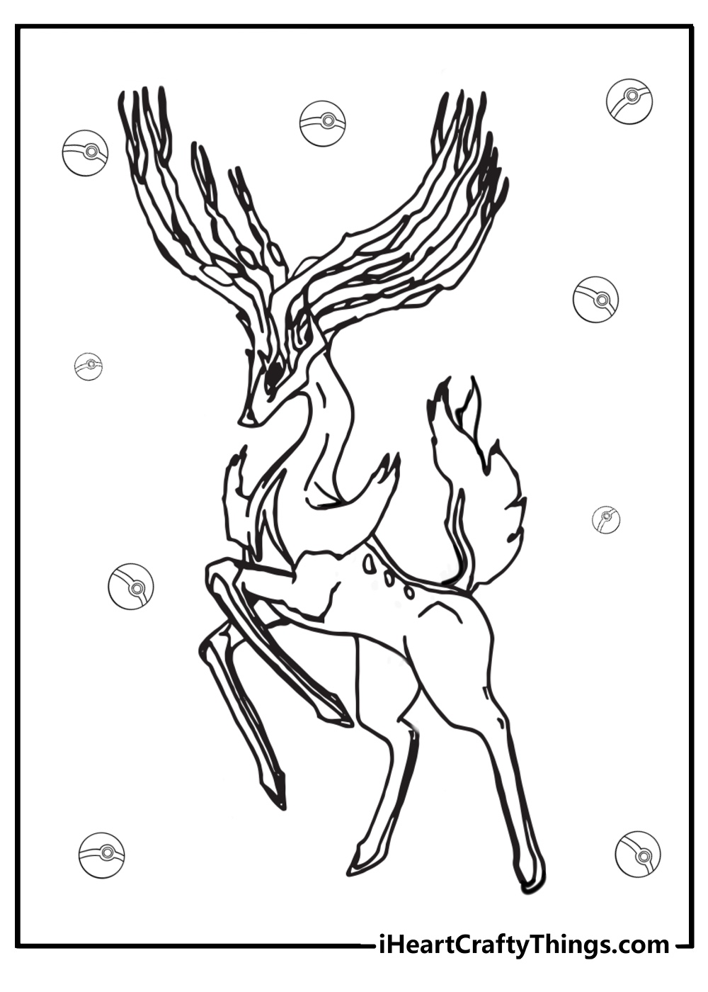 Xerneas coloring page