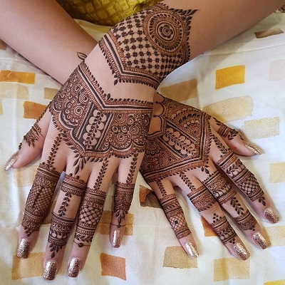 Back Hands Bridal Arabic Mehndi Design