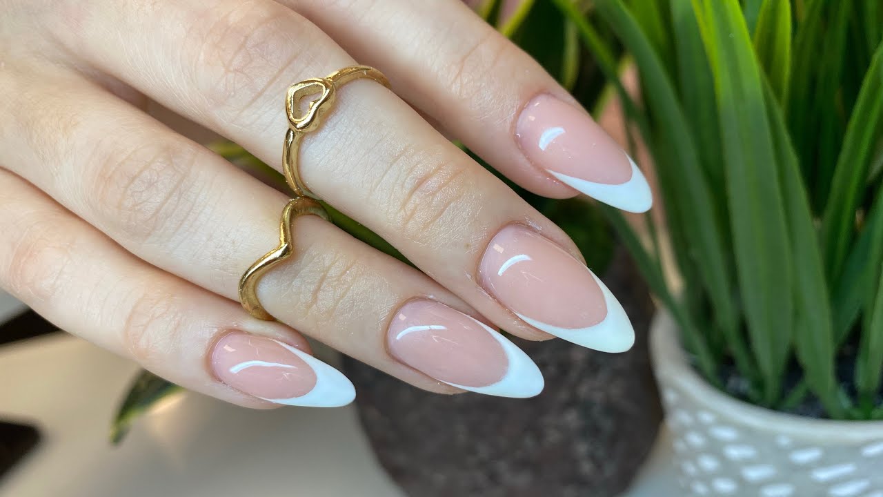 Classic French Almond Nails