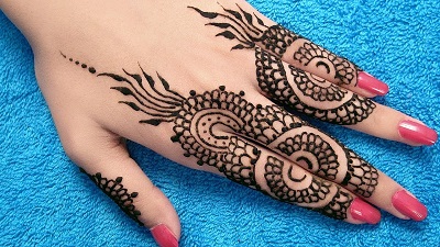 Eid Mehndi Design For Back Hand Fingers